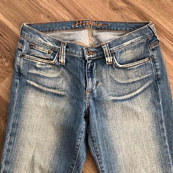 Hippie Light Wash Straight Leg Women Jeans size 11 - Picture 3 of 8